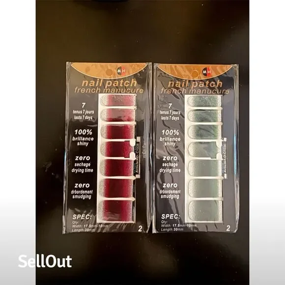 MH French Manucure Manicure Nail Patch 8 Sets Multicolor - Picture 3 of 6